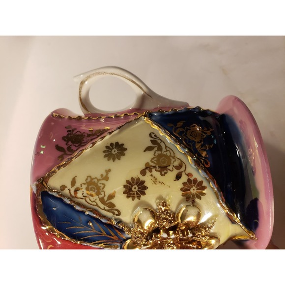 Karlsbad Cherub Lithophane Shaving Mug Pink Blue Gold - Picture 10 of 10